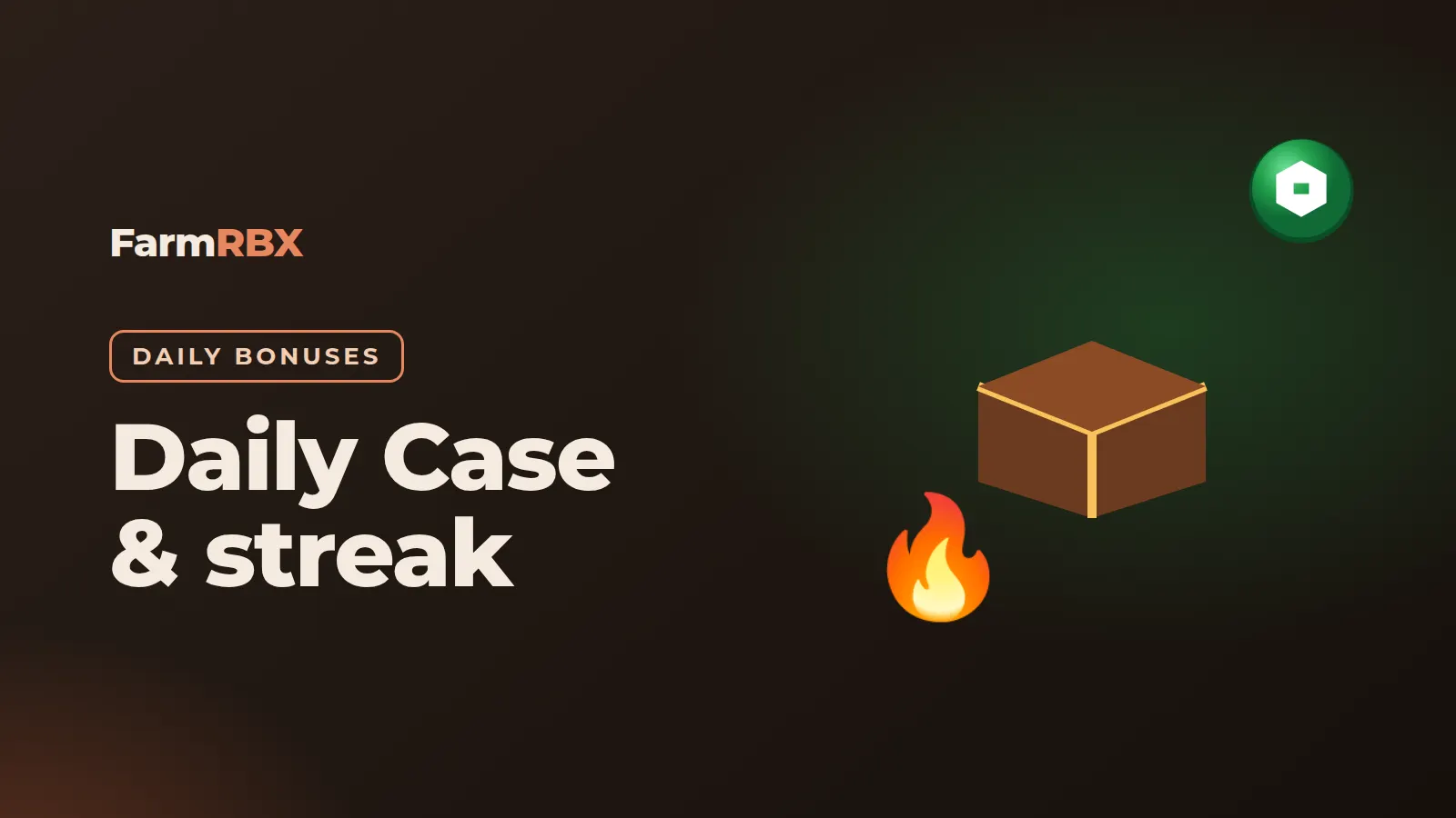 Open reward case with Robux coins next to a streak flame, daily bonus guide cover